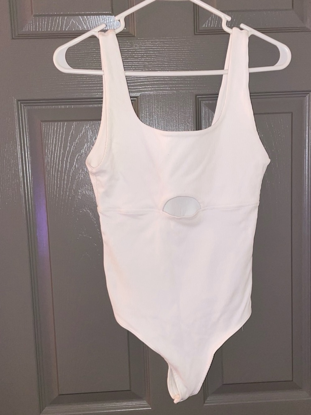 White bodysuit with Front Keyhole